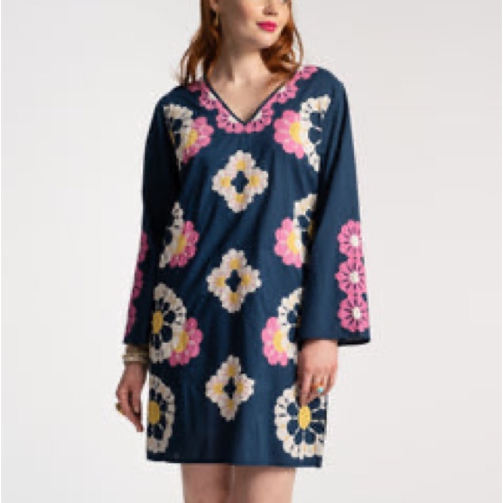 Frances Valentine Navy Floral Dress